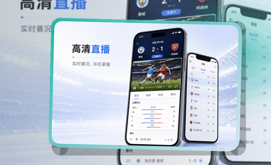 移动观赛入口 · App安装入口 · 赛事内容随身带走界面展示